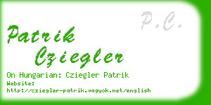 patrik cziegler business card